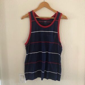 Old Navy Navy Tank Top with Red and White Stripes